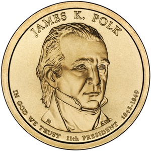 2009 1-dollar - D - James K Polk reverse